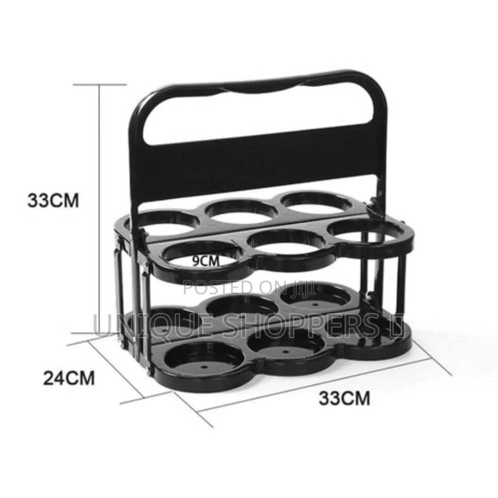 Portable Foldable 6 Bottle Organizer Carrier Rack