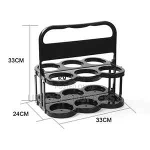Portable Foldable 6 Bottle Organizer Carrier Rack