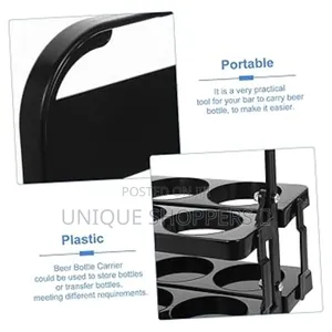 Portable Foldable 6 Bottle Organizer Carrier Rack