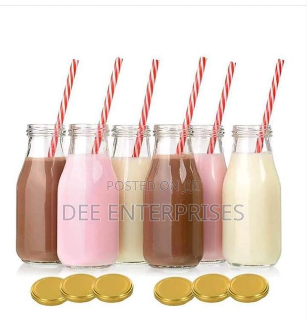 500 Ml Glass Bottles With Lids.Set of 6