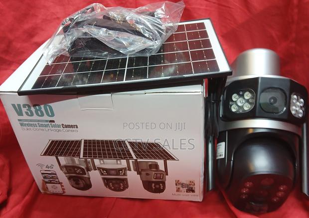 Dual Lens Solar V380 Solar Powered 2 Lens PTZ 4g Camera 10x Zoom