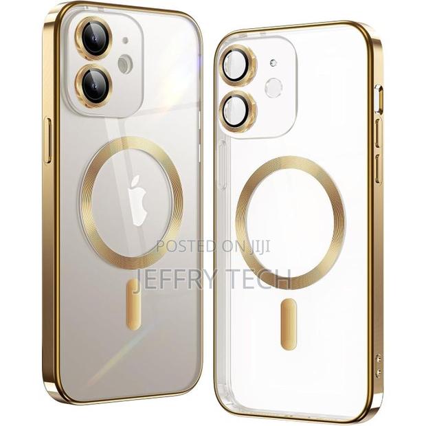 Dwerty Gold Electroplated Clear Case With Magnet for iPhone 11 - main view