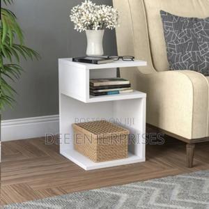 Joy S-Shaped Side Table With 2 Open Storage Compartments - thumbnail 2