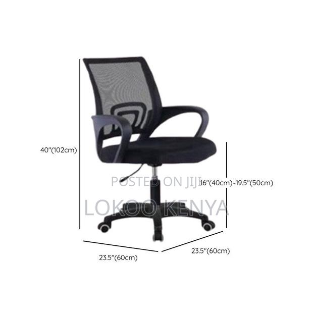 Office Chair : Ergonomic Clerical Computer Chair (Black) - thumbnail 2