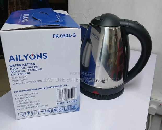 1.8l Ailyons Electric Water Kettle With Stainless Steel Body