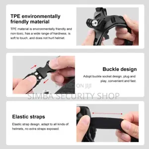 Adjustable Helmet Harness for Smartphone or Action Camera Chin Mount