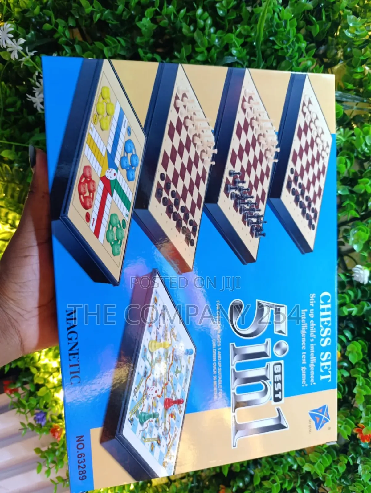 5 In1board Game LudoSnakes Ladders ChessChess CheckersDraft