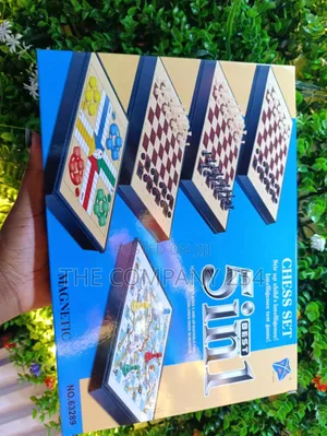 5 In1board Game LudoSnakes Ladders ChessChess CheckersDraft