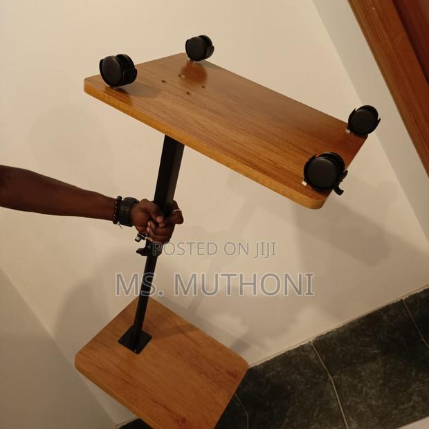 Height Adjustable Couch Side / Bedside Rolling Table - thumbnail 4
