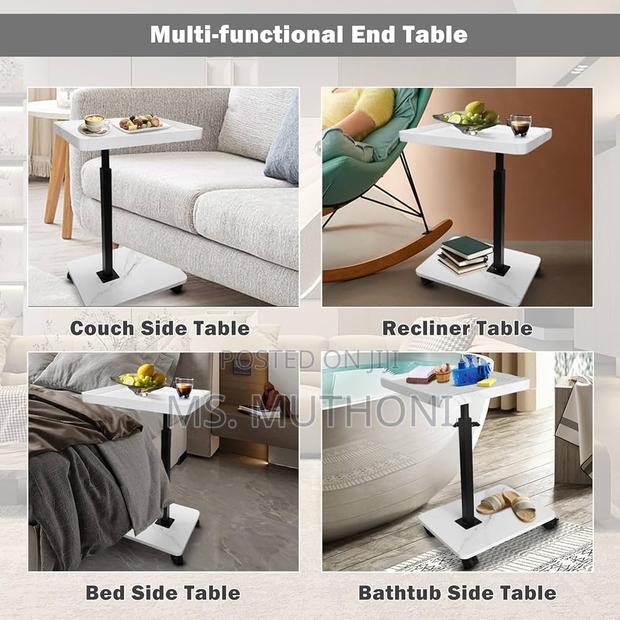 360° Swivel Height Adjustable Side / End Table - thumbnail 5