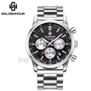 Golden Hours Business Casual Analog Display Stainless Men Watches