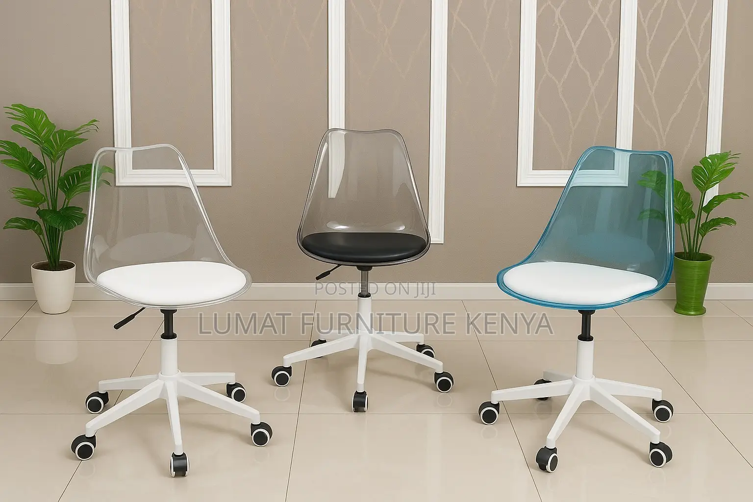 Stylish Swivel Eames Chair – Padded Comfort