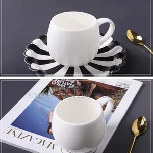 6pcs White Ceramic Pot Mugs