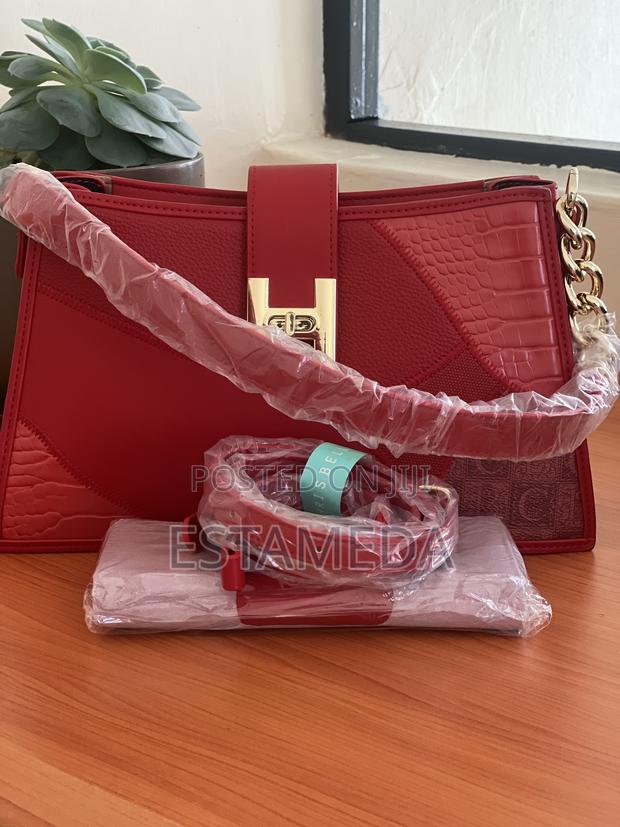 Red Multitextured Bag - main view