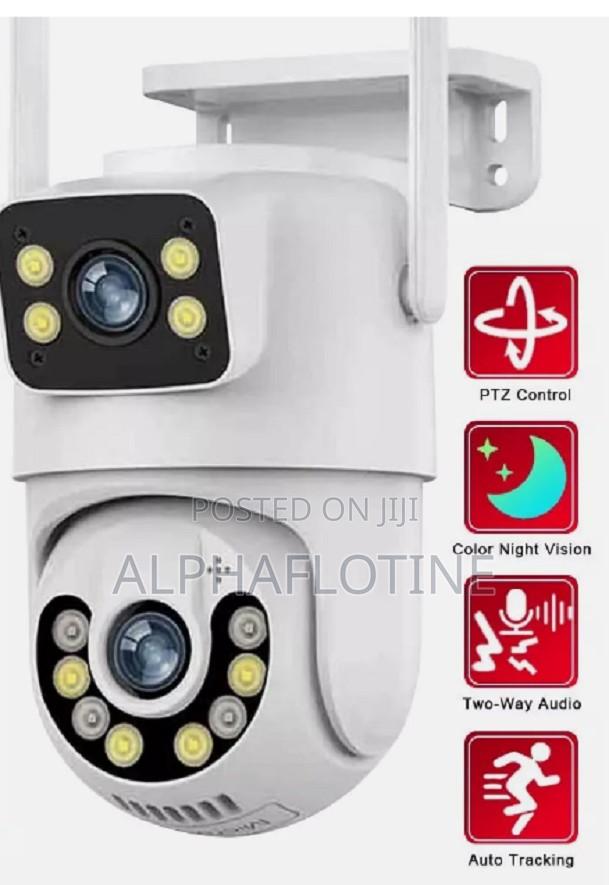Icsee 8mp Wifi Camera Dual Lens Outdoor