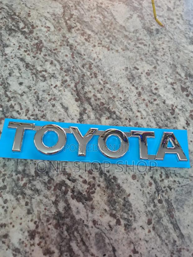 Toyota Chrome 3d Boot Decal Letters Badge - main view