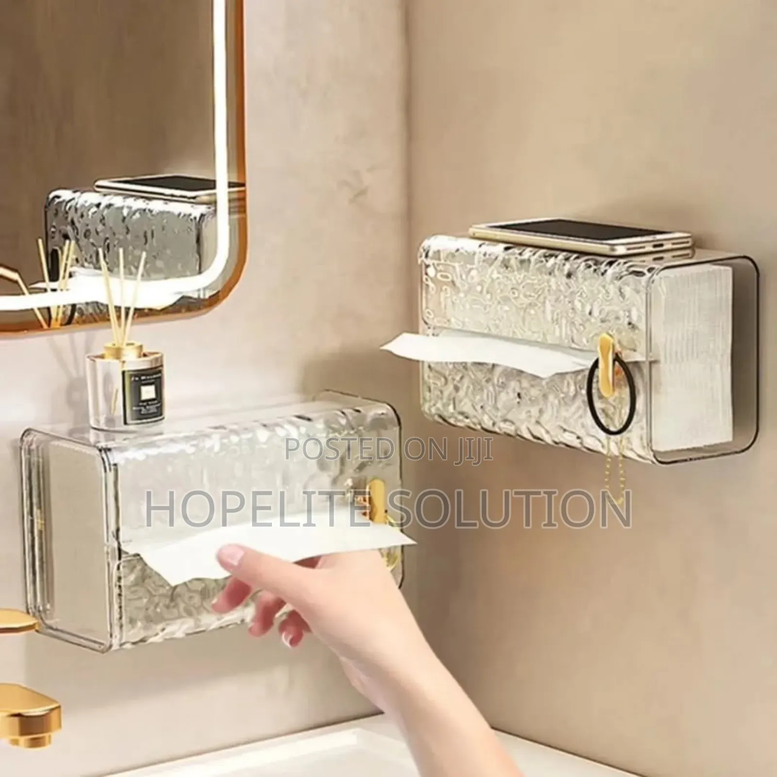 Wall Mounted Acrylic Tissue Box