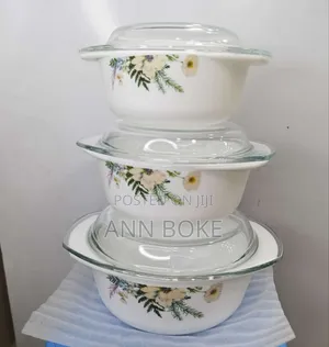 *3 Piece Glass Casserole Serving Bowl Set