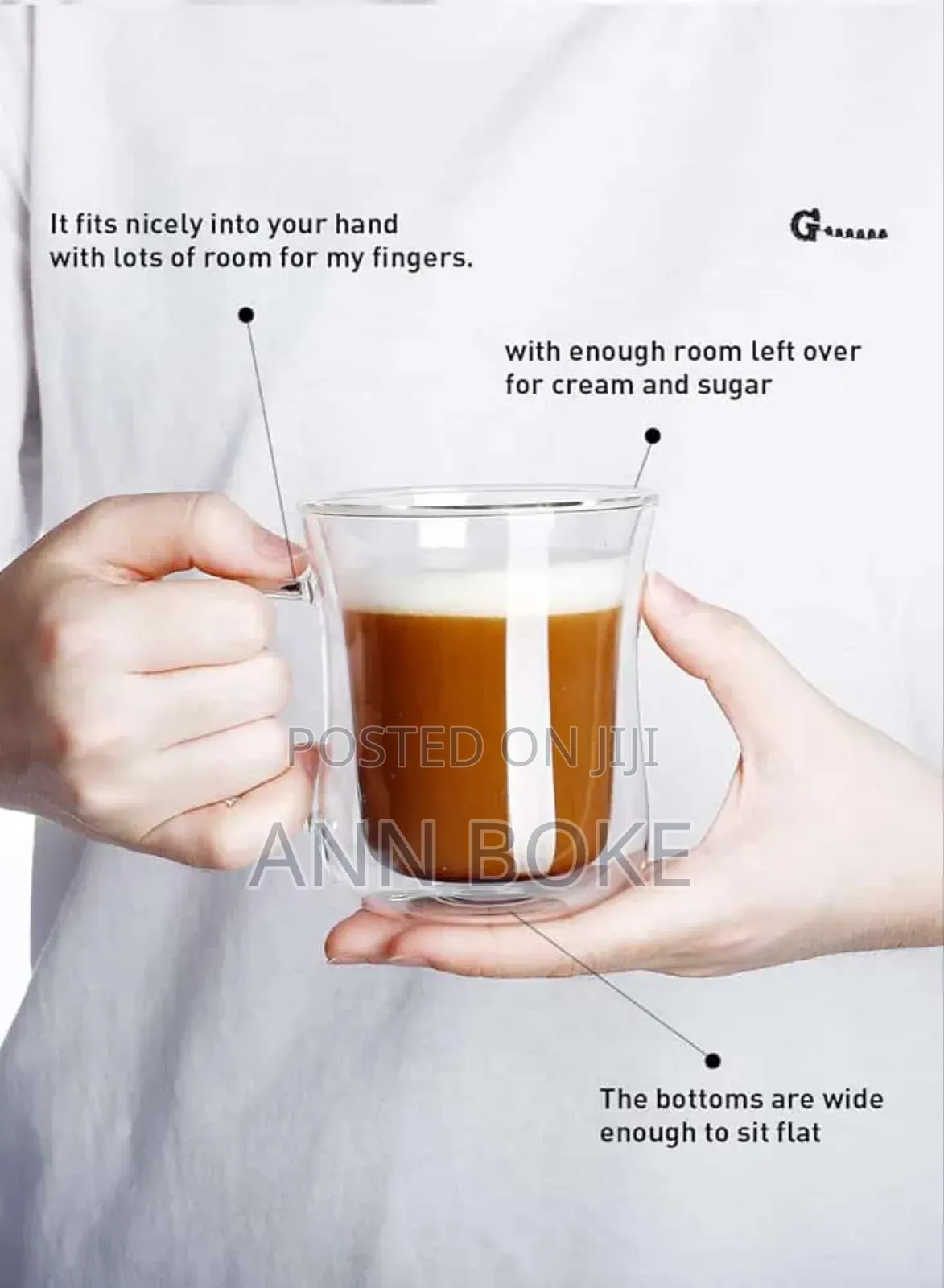 450 Ml Double Wall Borosilicate Coffee Mugs*