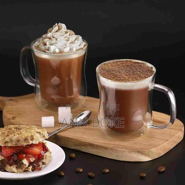 450 Ml Double Wall Borosilicate Coffee Mugs* - thumbnail 2