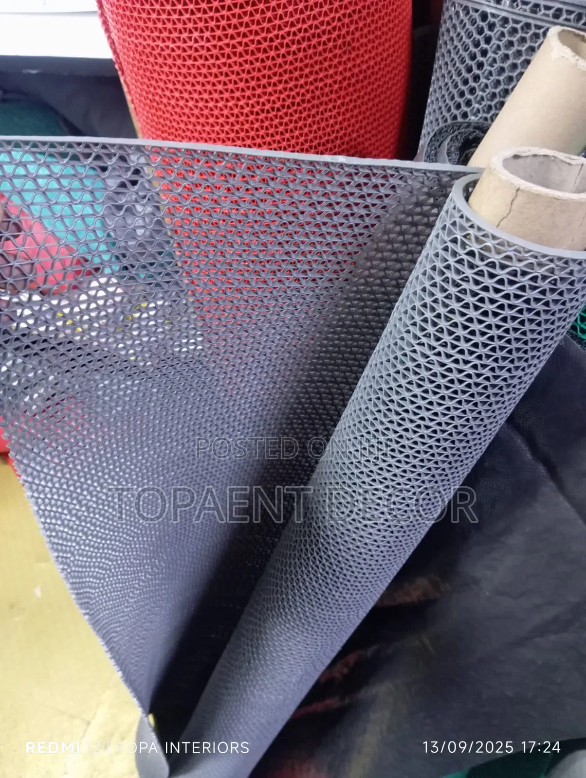 Grey Perforated Rubber Made Antislip Mats