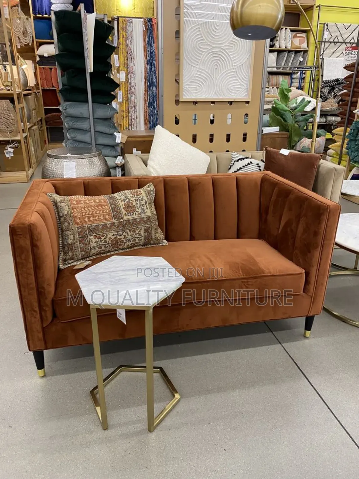 2 Seater Orange Modern Sofas