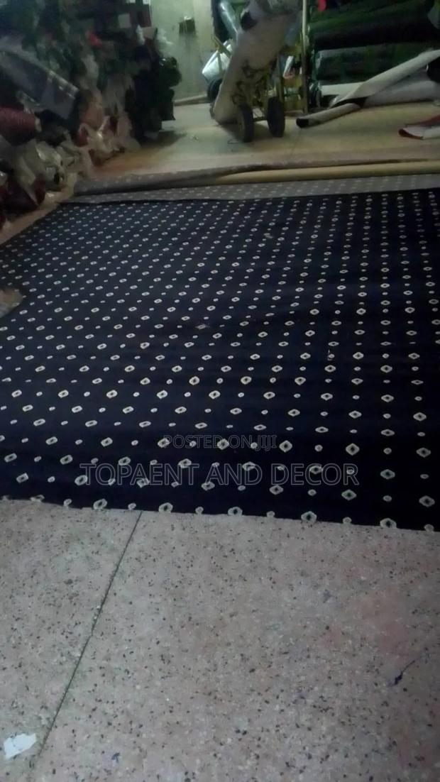 Blue Patterned Bop Wall to Wall Carpet for Comfort and Class - main view