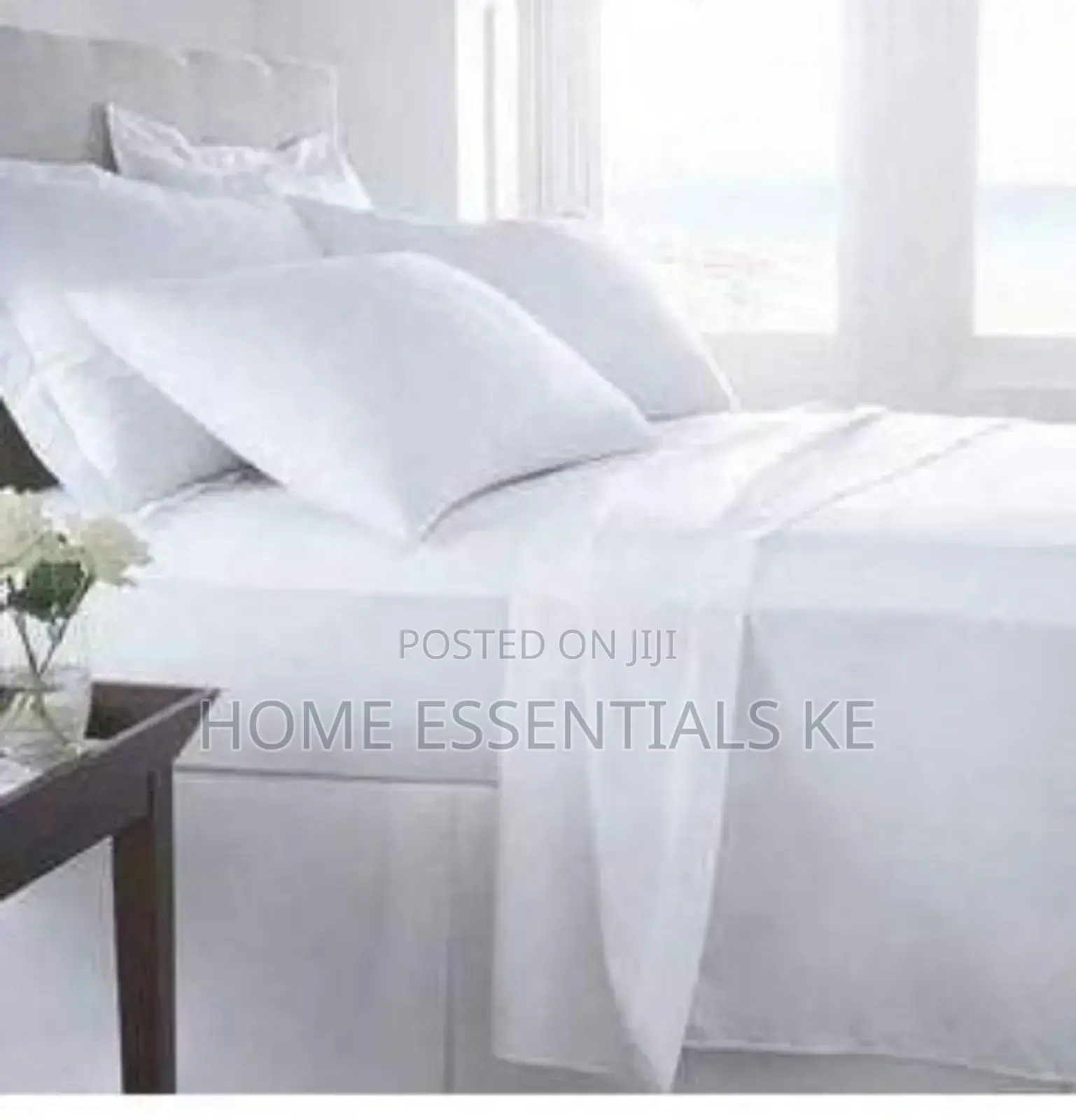 Plain White Bedsheet Sets 6by7 2bedsheets 4pcs Pillow Cases