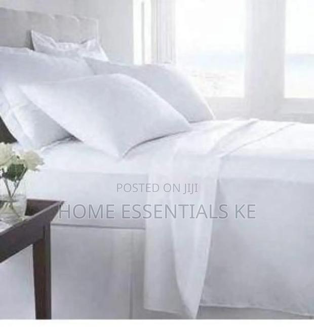 Plain White Bedsheet Sets 6by7 2bedsheets 4pcs Pillow Cases