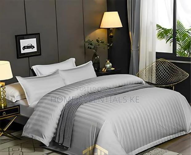 6x7 Striped Binded Duvet Sets-Duvet, 1 Bedsheet 2 Pillow Case