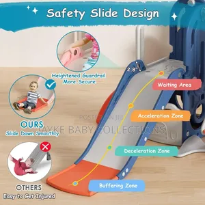 5-in-1 Toddler Slide Swing Set With Basketball Hoop