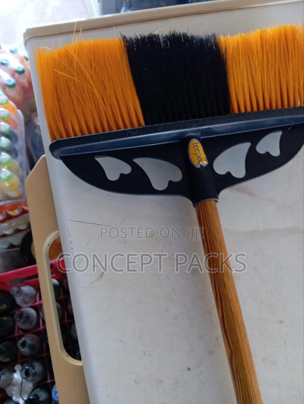 12pc - Fitted Stand Up Soft Broom Handle.