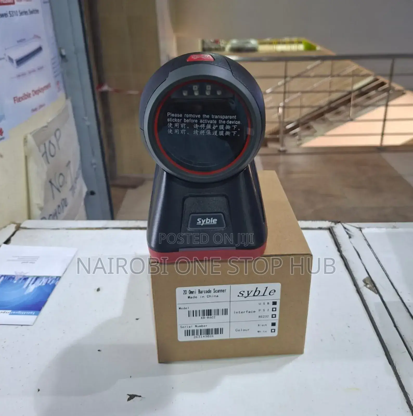 Round Table Mount Barcode Scanner