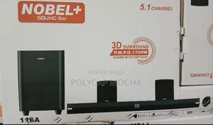 Nobel Plus Soundbar 116a 5.1 Channel 3d Surround 17,000w Pmpo