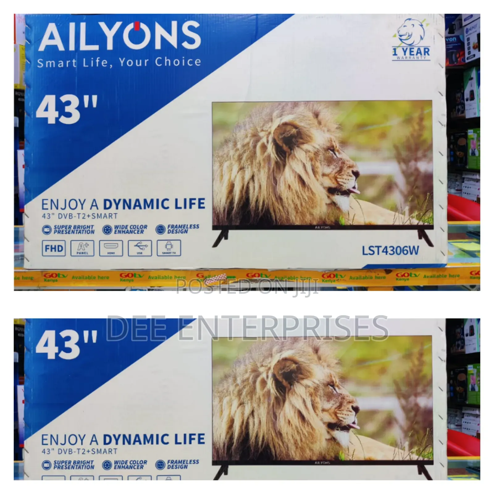 Ailyons 43" Smart Tv With Bluetooth