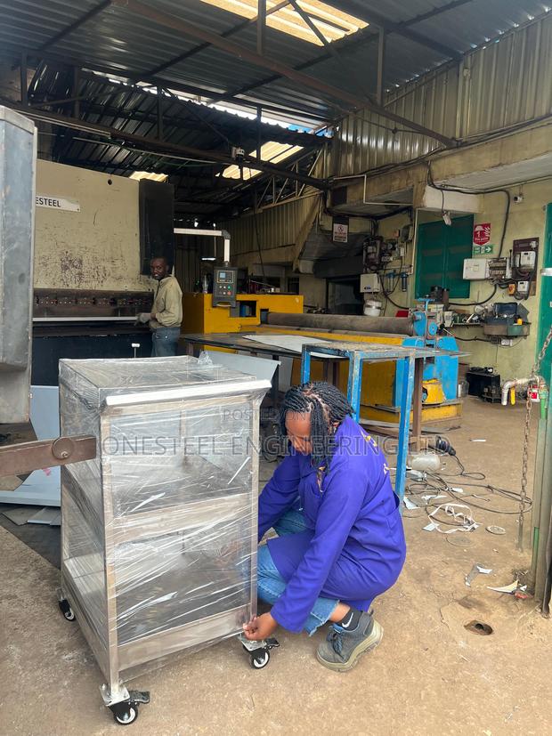 Stainless Steel Hospital Trolley - main view