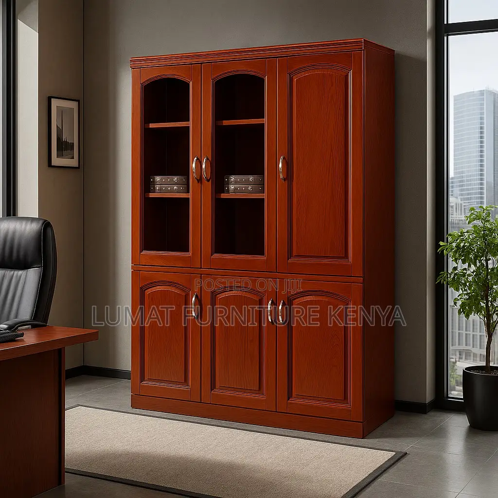 Strong 3-Door Wooden Office Cabinet