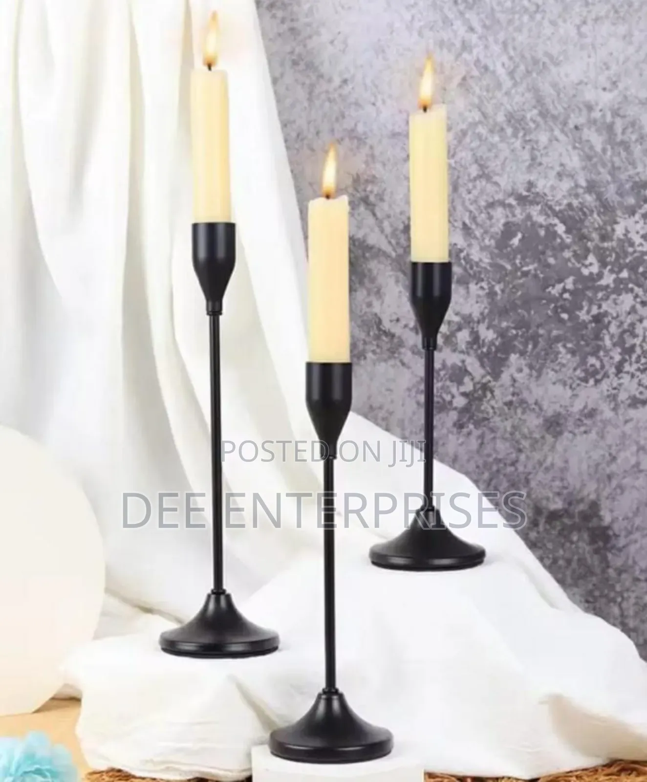 Classic 3 in 1 Metallic Candle Holder