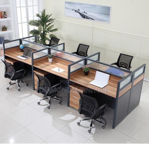Office Furniture; (Modern 6-Way) Modular Office Workstation Desk - thumbnail 2