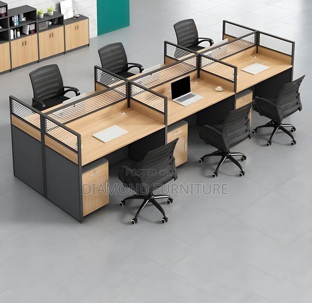 Office Furniture; (Modern 6-Way) Modular Office Workstation Desk - thumbnail 7