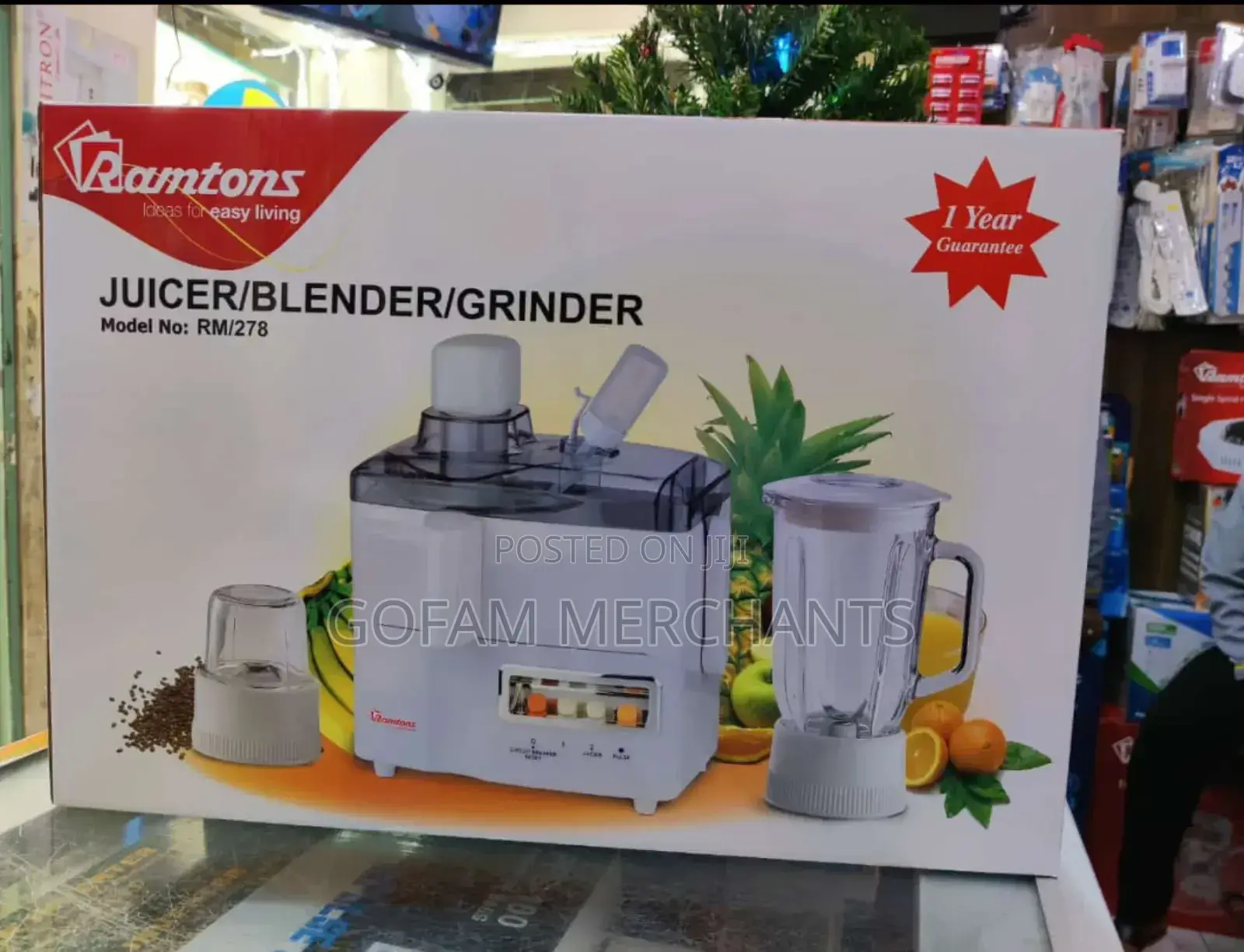 Ramtons 3 in 1 Juicer, Blender and Grinder