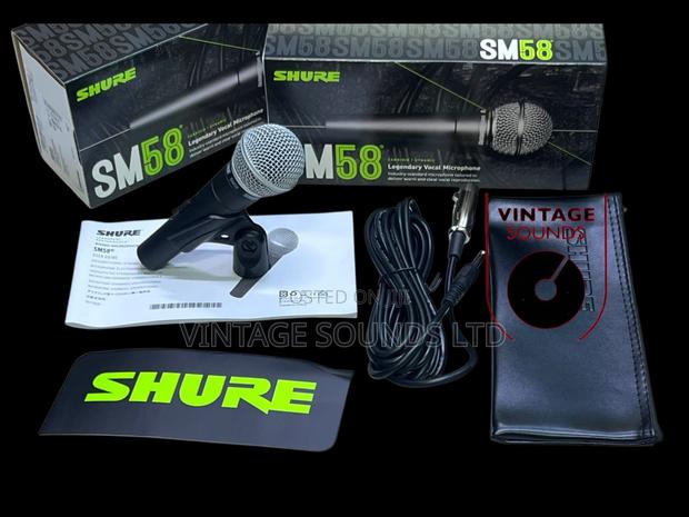 Shure Sm58 Cardioid Dynamic Wired Microphone +Cable - main view