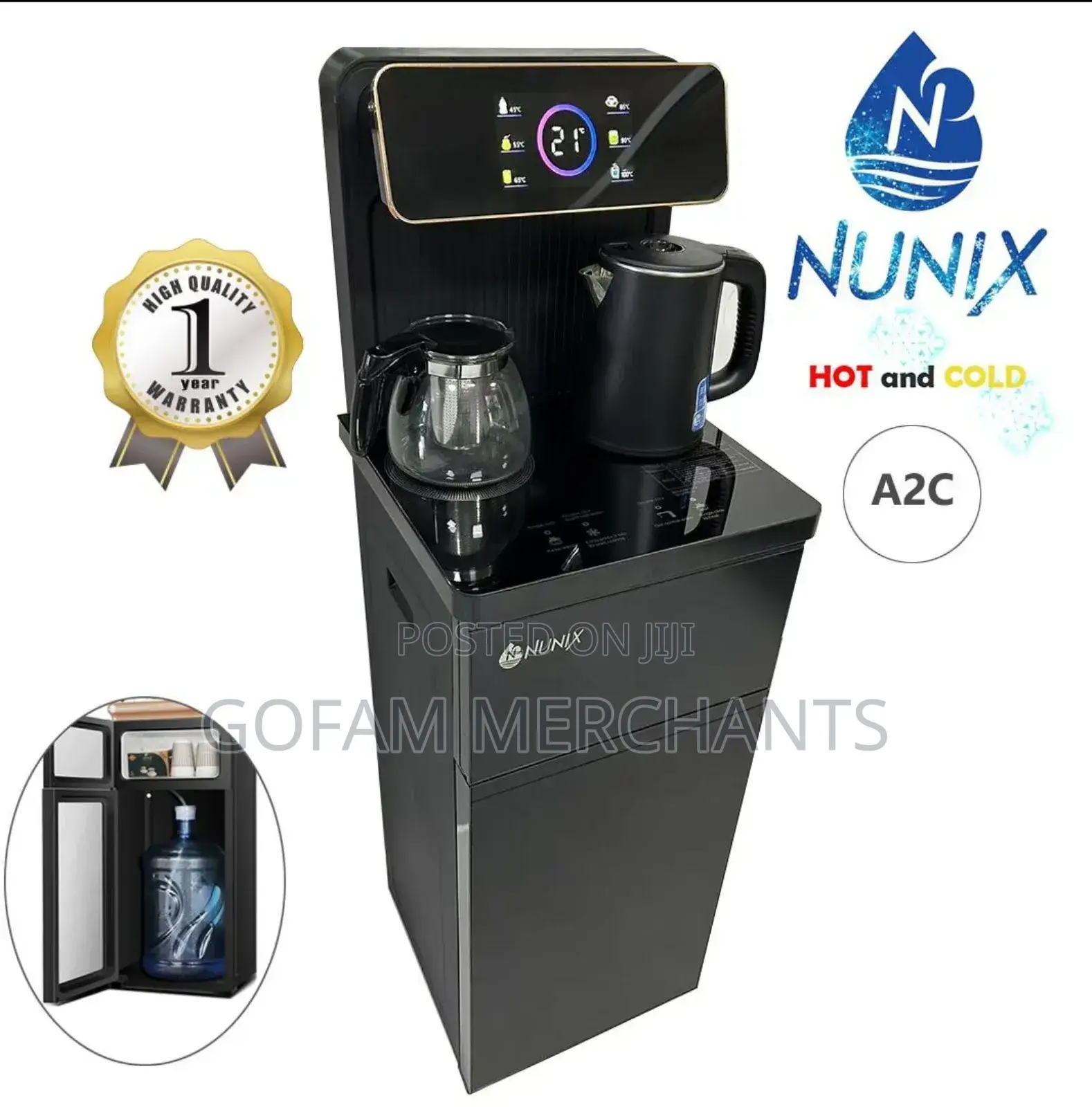 New Model Nunix A2c Hot and Cold Bottom Load Water Dispenser