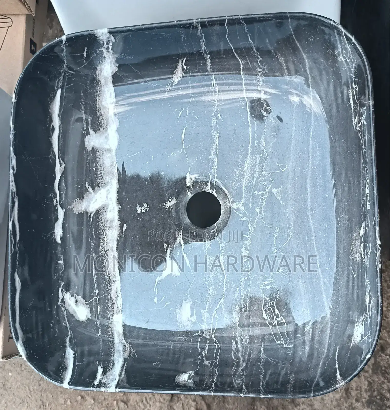 Countertop Handwash Sink (Black Marble)
