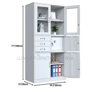 Metallic Office Filing Cabinet With Safe
