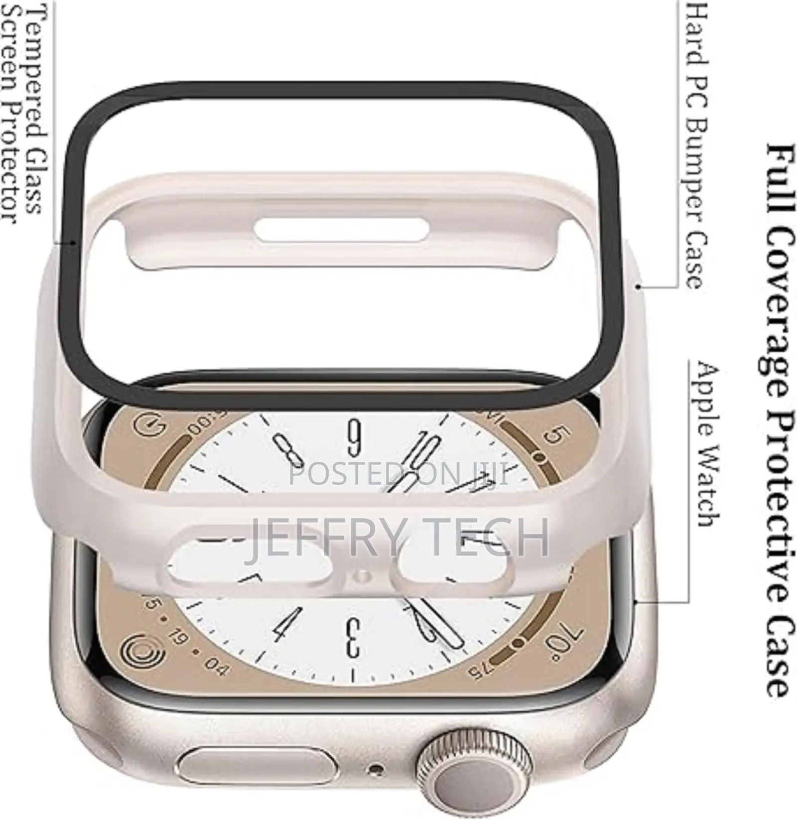 Qckanlj Apple Watch 40mm Series Se 3 Tempered Glass Screen Protector