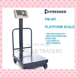Platform Scale 300kg With LCD Display and Wheels