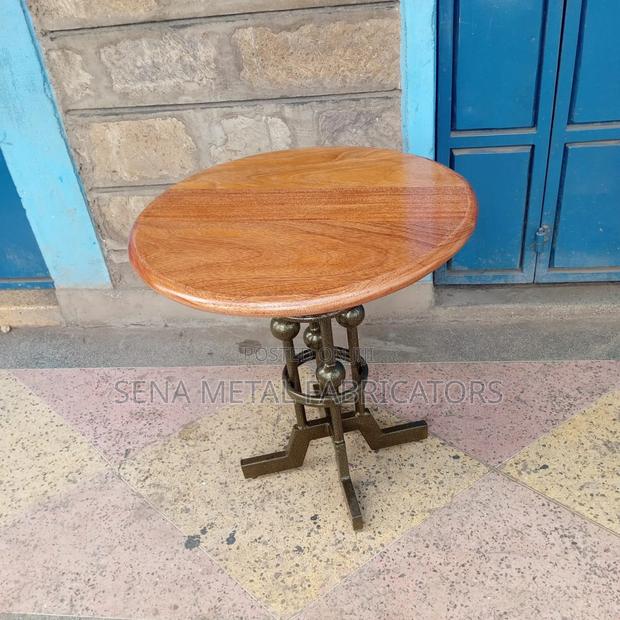 Mahogany Table With Heavy-Duty Metal Frame. - main view
