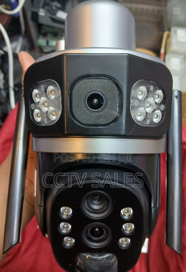 V380 10x Zoom Solar 4g Dual CCTV Camera - Clear 24/7 Surveillance