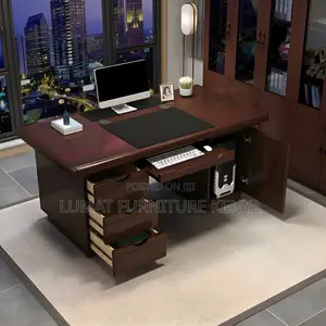 Executive Workstation Desk – With Side Drawers Door